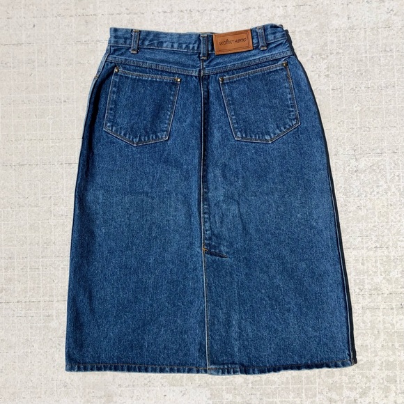 Geoffrey Hunter Blue Denim Skirt 10 100% Cotton - Picture 5 of 5